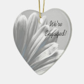 Light Blue Floral Highlight Verloving Keramisch Ornament (Links)