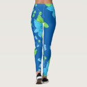 Light Blue Floral Leggings (Achterkant)