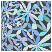 Light Blue Floral Life Mandala Stof (Close Up)