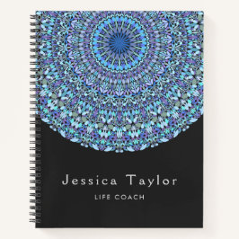 Light Blue Floral Mandala Notitieboek