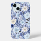 Light Blue Floral Pattern Case-Mate iPhone Case (Achterkant)