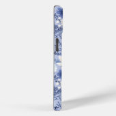 Light Blue Floral Pattern Case-Mate iPhone Case (Achterkant / Rechts)