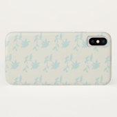  Light Blue Floral Pattern Case-Mate iPhone Case (Achterkant (horizontaal))