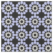 Light Blue Floral Pattern Fabric Stof (Close Up)