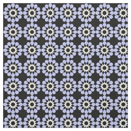 Light Blue Floral Pattern Fabric Stof (Swatch)
