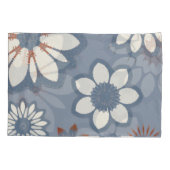 Light Blue Floral Pattern Kussensloop (Achterkant)