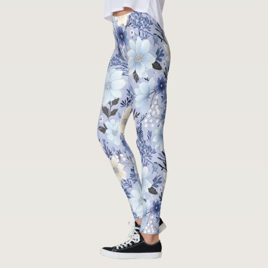 Light Blue Floral Pattern Leggings (Links)
