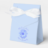 Light Blue Floral Quinceañera Bedankdoosjes (Voorkant Zijde)