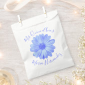 Light Blue Floral Quinceañera Bedankzakje (Geknipt)