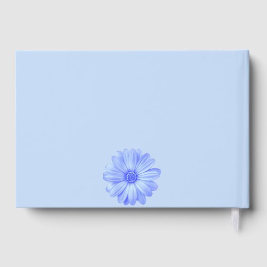 Light Blue Floral Quinceanera Gastenboek (Achterkant)
