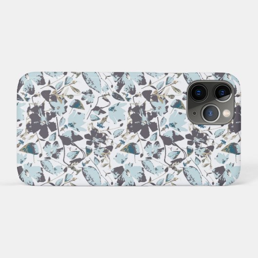 Light Blue Floral Waterverf Clematis Vine Case-Mate iPhone Case (Achterkant (horizontaal))