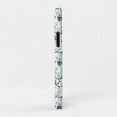 Light Blue Floral Waterverf Clematis Vine Case-Mate iPhone Case (Achterkant/rechts)