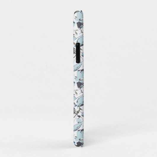 Light Blue Floral Waterverf Clematis Vine Case-Mate iPhone Case (Achterkant/rechts)
