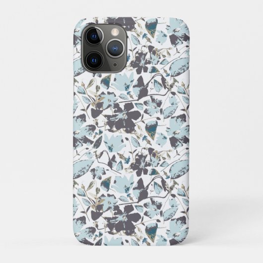 Light Blue Floral Waterverf Clematis Vine Case-Mate iPhone Case (Achterkant)
