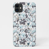 Light Blue Floral Waterverf Clematis Vine Case-Mate iPhone Case (Achterkant)