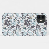 Light Blue Floral Waterverf Clematis Vine Case-Mate iPhone Case (Achterkant (horizontaal))