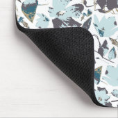 Light Blue Floral Waterverf Clematis Vine Muismat (Hoek)