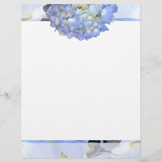 Light Blue Floral Writing Paper (Voorkant)