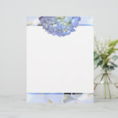Light Blue Floral Writing Paper (Staand voorkant)