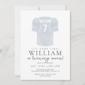 Light Blue Game Time Football Jersey Birthday  Kaart (Voorkant)