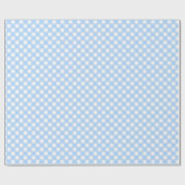 Light Blue Gingham Check Cadeaupapier (Vlak)