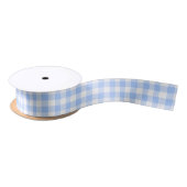 Light Blue Gingham Checktern Satijnen Lint (Spoel)
