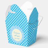 Light Blue Gingham Fancy Bedankdoosjes (Geopend)