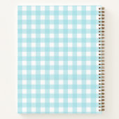 Light Blue Gingham Notitieboek (Achterkant)