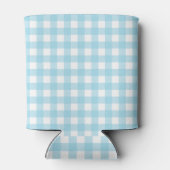 Light Blue Gingham Pastel Pattern Blikjeskoeler (Achterkant)