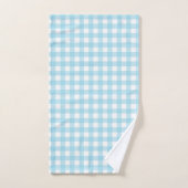 Light Blue Gingham Pastel Pattern Handdoek (Handdoek)