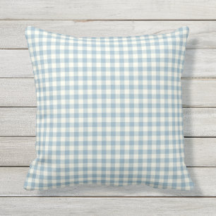 Light Blue Gingham Pattern Kussens