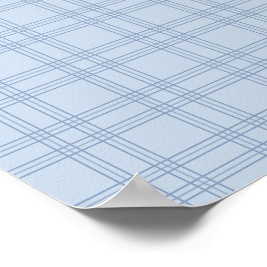 Light Blue Gingham Poster (Hoek)