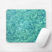 Light Blue Glitter Mousepad Muismat (Met muis)