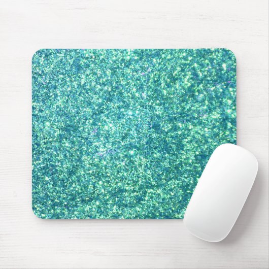 Light Blue Glitter Mousepad Muismat (Met muis)