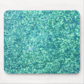 Light Blue Glitter Mousepad Muismat (Voorkant)