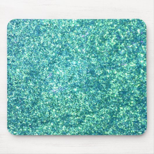 Light Blue Glitter Mousepad Muismat (Voorkant)