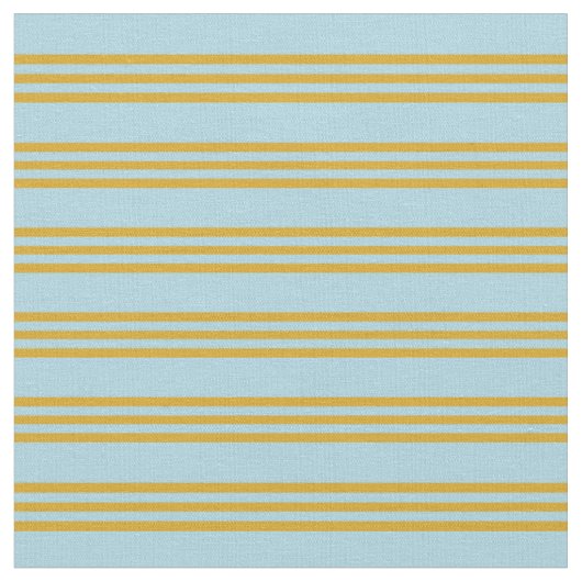 Light Blue & Goldenrod Pattern Stof (Close Up)