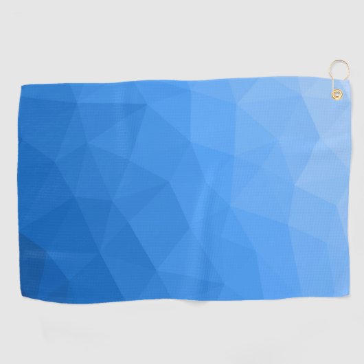 Light blue gradient geometric mesh pattern golfhanddoek (Horizontaal)