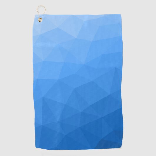 Light blue gradient geometric mesh pattern golfhanddoek (Voorkant)