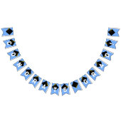 Light Blue Graduation Party Congrats Decoration Vlaggetjes (Alle)