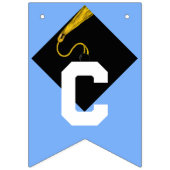 Light Blue Graduation Party Congrats Decoration Vlaggetjes (Tweede vlag)