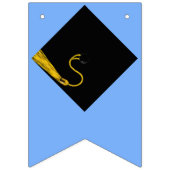 Light Blue Graduation Party Congrats Decoration Vlaggetjes (Eerste vlag)