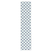Light blue green with dots combination korte tafelloper (Voorkant)