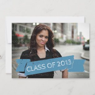 Light Blue Grunge Banner 2013 Afstudeerder Invitat Kaart