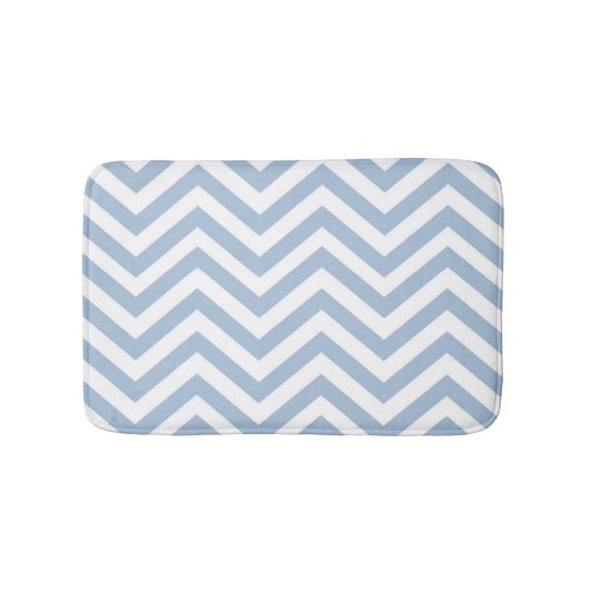 Light Blue Grunge Textured Chevron Badmat (Voorkant)