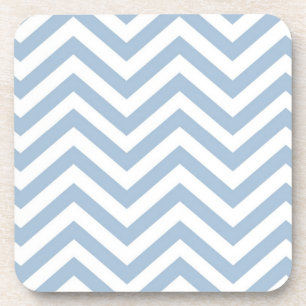 Light Blue Grunge Textured Chevron Bier Onderzetter