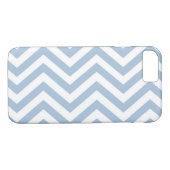 Light Blue Grunge Textured Chevron Case-Mate iPhone Case (Achterkant (Horizontaal))