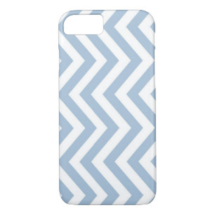Light Blue Grunge Textured Chevron Case-Mate iPhone Case