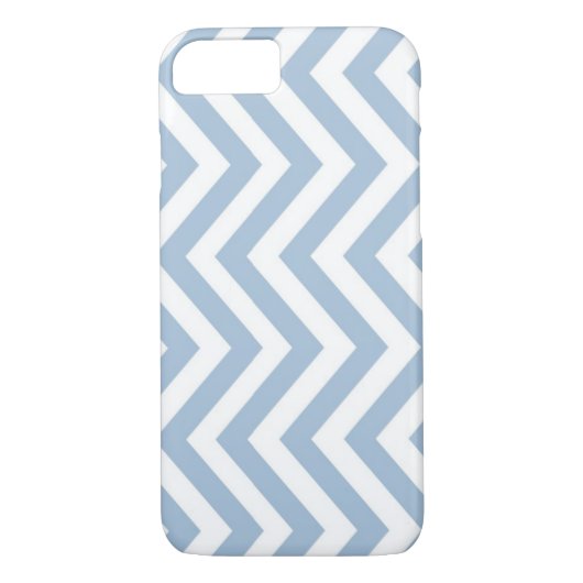 Light Blue Grunge Textured Chevron Case-Mate iPhone Case (Achterkant)