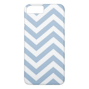 Light Blue Grunge Textured Chevron Case-Mate iPhone Case